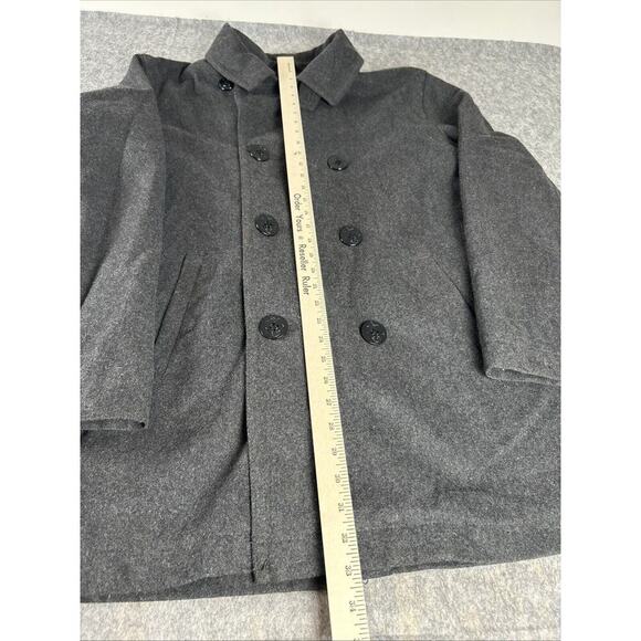 Old Navy Wool Blend Double Breasted Pea Coat Womens Sz XL Fully Lined Charcoal - Picture 2 of 16